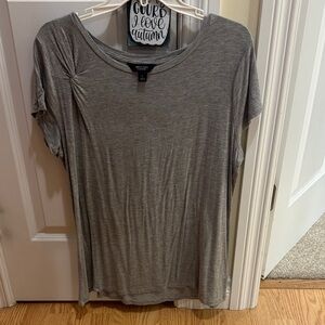 Simply Vera Vera Wang Heather Gray Short Sleeve Top